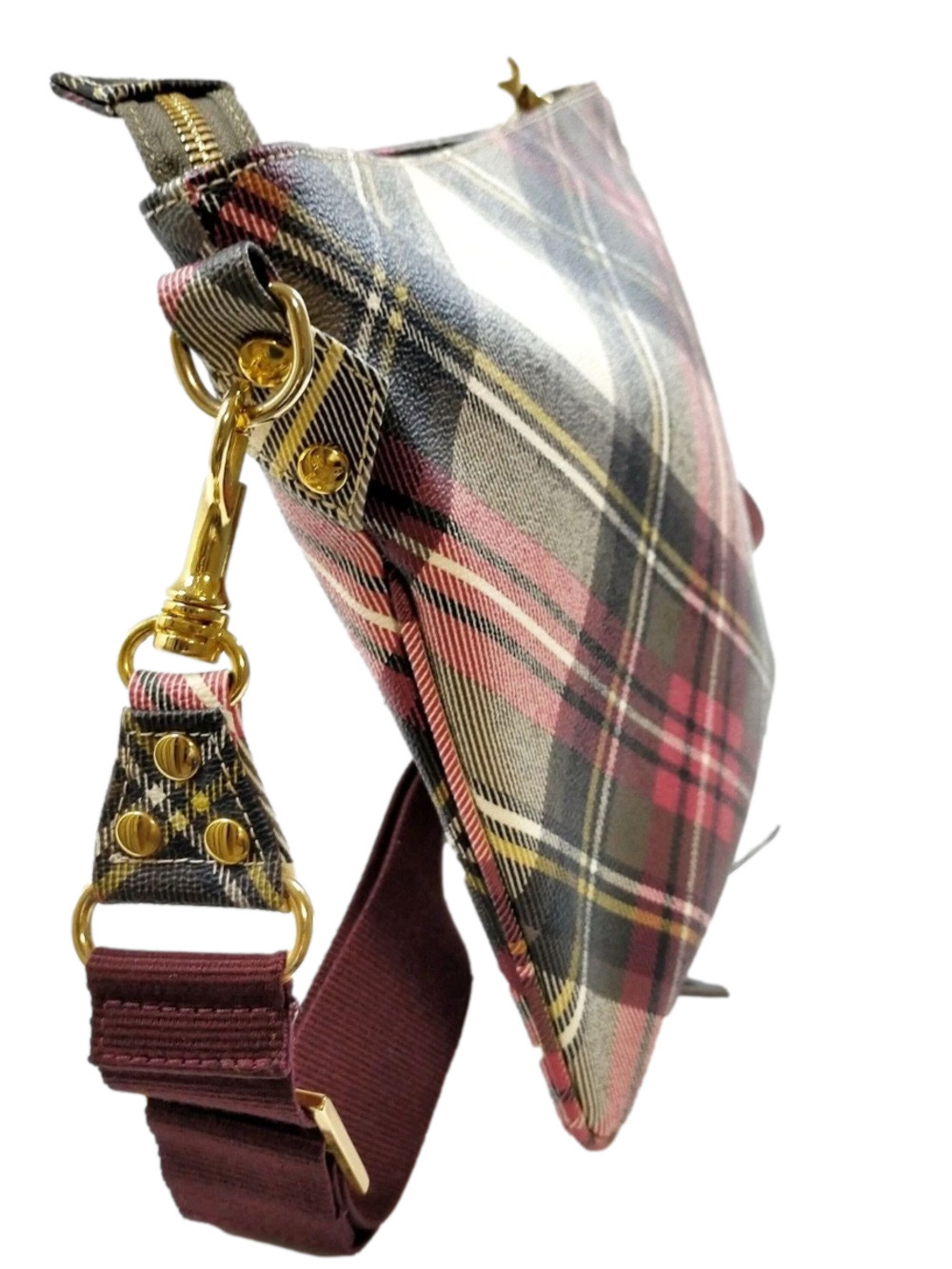 Vivienne Westwood Tartan Plaid PVC Crossbody Bag - Picture 4 of 14
